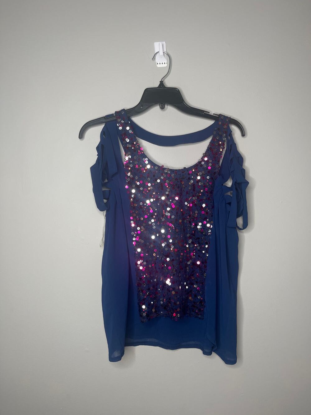 Daytrip Navy Sequins Blouse Small